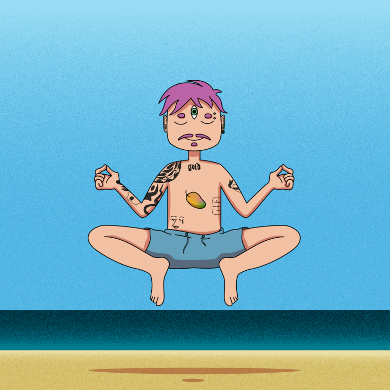 ilustração para capa de single "suco de manga"